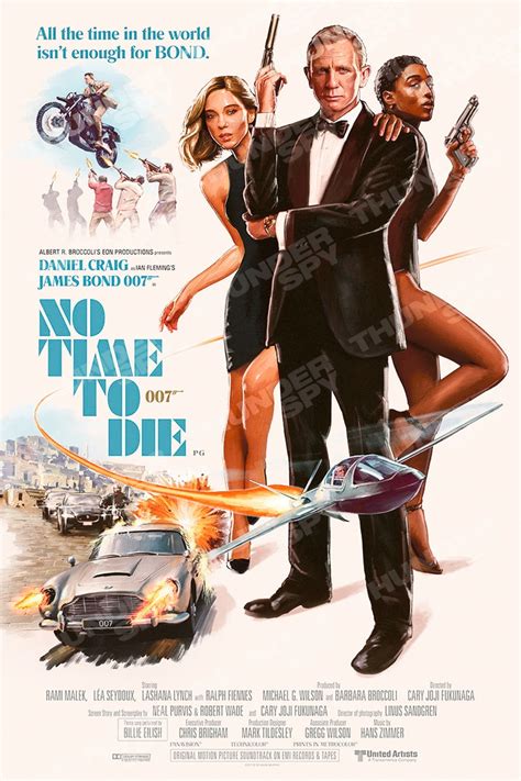 No Time To Die '83 24x36in Retro Painted James Bond 007 | Etsy