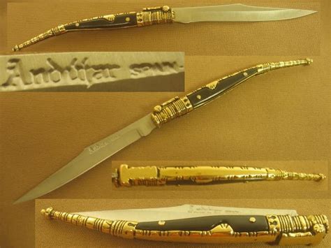 The left side of the blade is maker marked v r (victoria regina) g. ANDUJAR