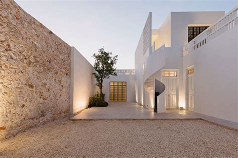 Our collection of modern & contemporary home designs features simple, clean lines and trending styles. Rustic-Courtyard-Modern-Villa-Spiral-Staircase-Yucatan-Mexico_1 | iDesignArch | Interior Design ...