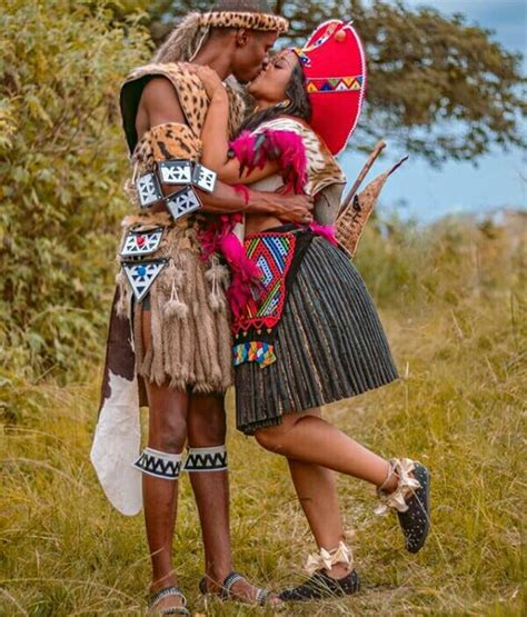 clipkulture south african couple in zulu imvunulo traditional attire for umembeso