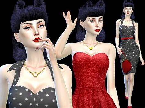 Sims 4 Character Pin Up Woman Dita Download