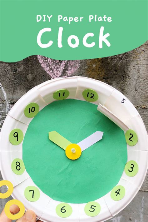 Paper Plate Clock Craft For Kids