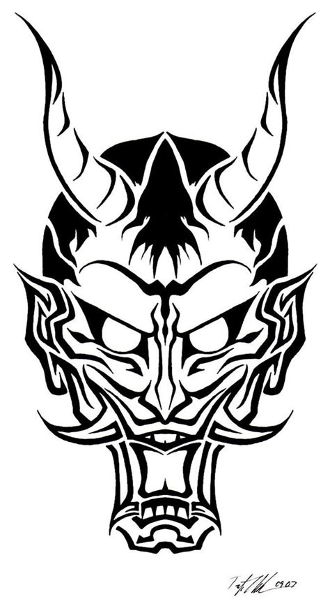 Evil Outline Devil Face Tattoo Design Tattooimagesbiz