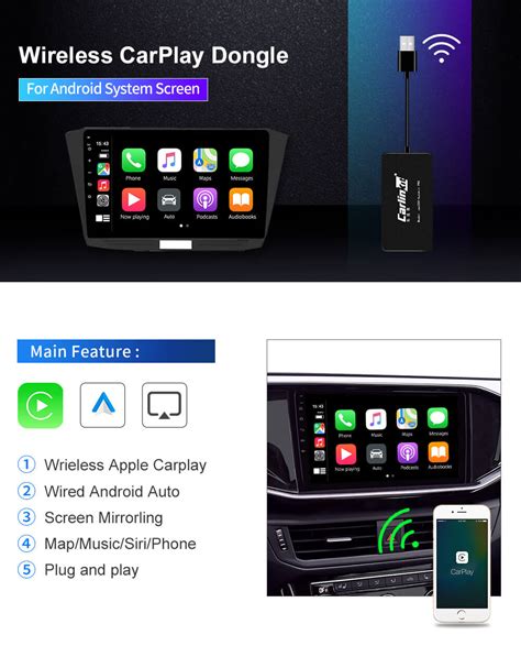 Wireless Carplayandroid Auto Smart Link Carplay Dongle For Android