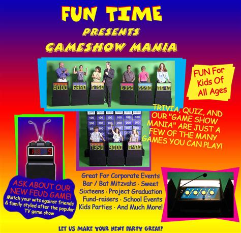 Fun Time Entertainment Game Show Mania Fun Time Entertainment