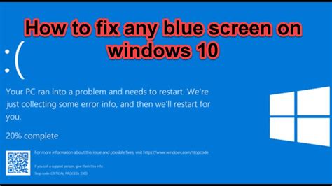 How To Fix Blue Screen Problem In Pc