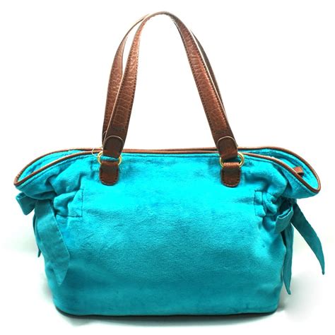 Juicy Couture Turquoise Velvet Bella Tote Bag Yhrus Juicy Couture Yhrus