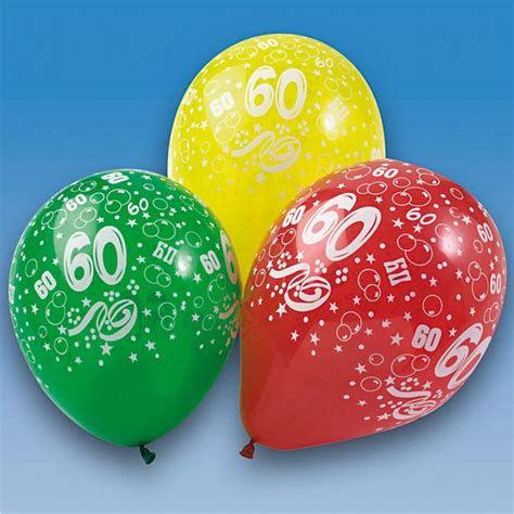Hebt die gläser und stoßt ruhig an, der 60. Luftballons 60. Geburtstag 5er Pack günstig kaufen bei ...