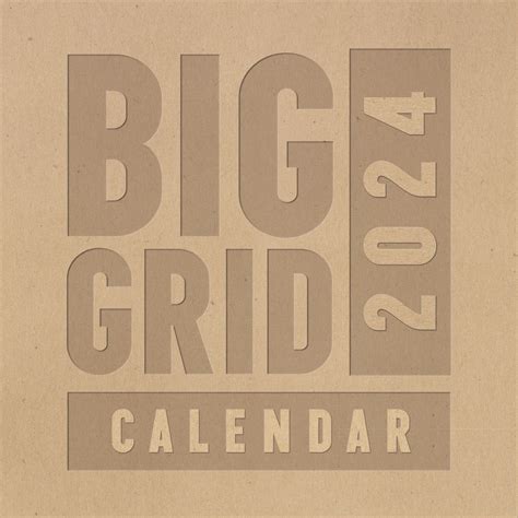 2024 Big Grid Kraft Wall Calendar Tf Publishing Calendars