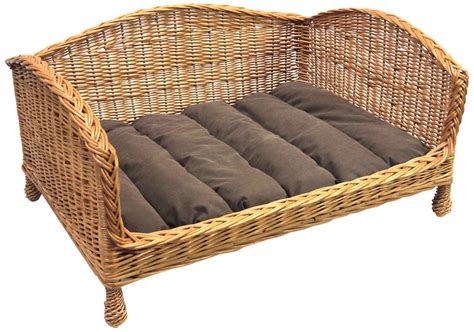 Luxury Corner Wicker Dog Bed With Cushion Extra Large Wicker Dog Bed