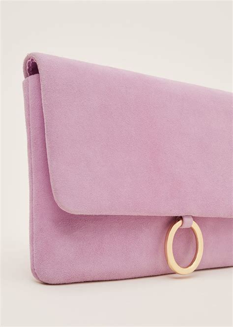 Giselle Suede Clutch Bag Phase Eight