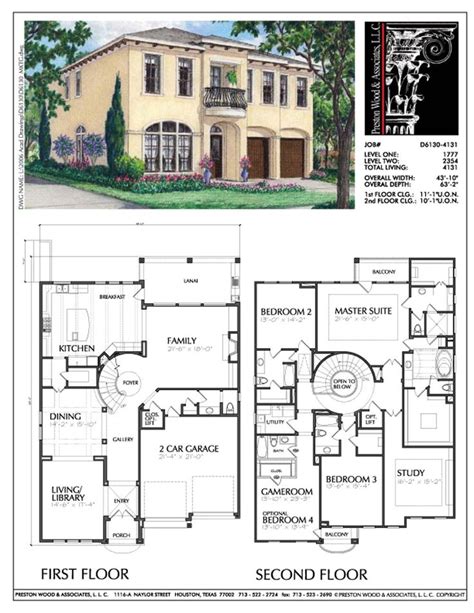 Two Story Family House Floor Plans