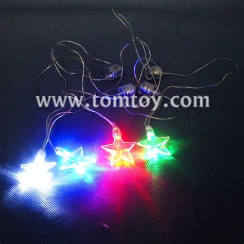 Led Light Up Star Pendant Necklace Tomtoy