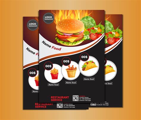 Food Brochure Menu Template 691795 Vector Art At Vecteezy