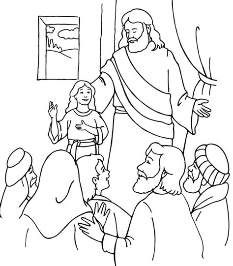 La Hija De Jairo 1 Coloring Page Sermons4kids