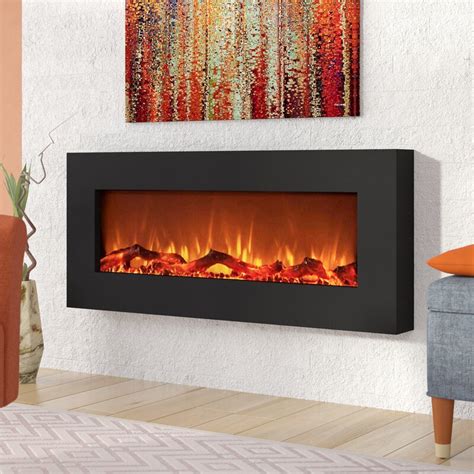 Wrought Studio Krish Wall Mounted Electric Fireplace And Reviews Wayfair