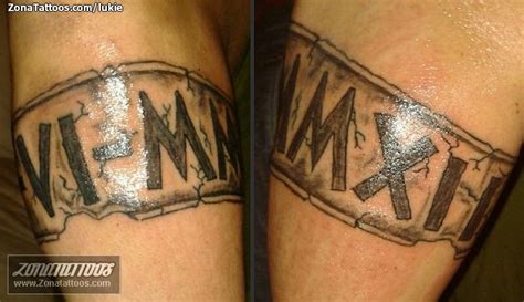Calcula de un número romano su número arábigo. Tatuaje de Números Romanos, Brazo