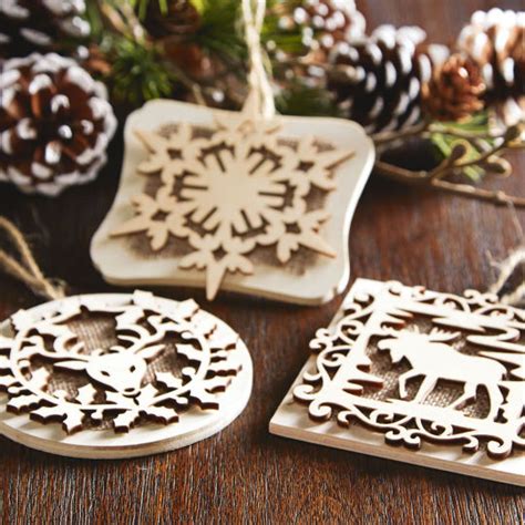 Snowflake Layered Wood Ornament Christmas Projects Holiday Crafts