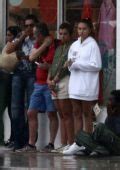 Thylane Blondeau And Her Mom Veronika Loubry Steps Out In The Rain In Miami Beach Florida