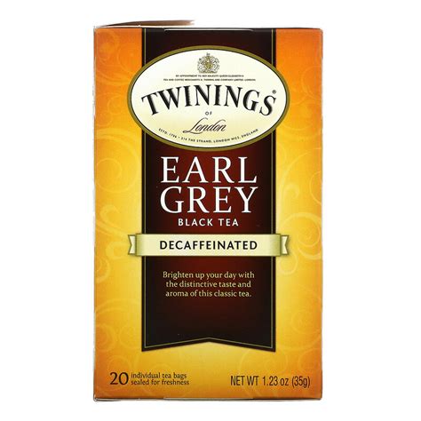 Twinings Earl Grey Black Tea Decaffeinated 20 Tea Bags 123 Oz 35 G Iherb