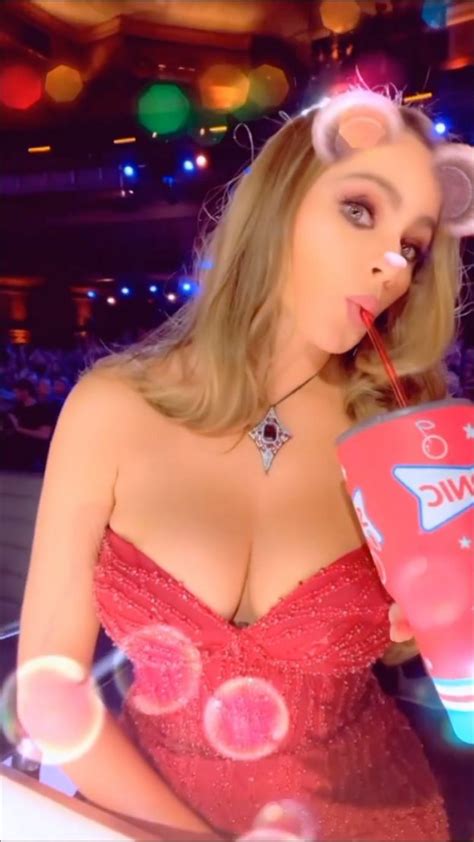 Sofia Vergara Flaunts Her Huge Tits In Deep Cleavage Photos Gif