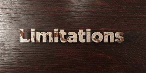 Limitations Grungy Wooden Headline On Maple 3d Rendered Royalty