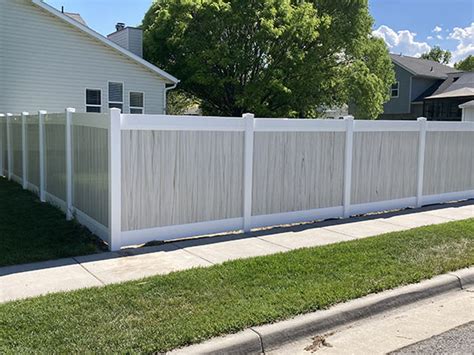 Privacy Two Tone Fences Crown Vinyl Fence