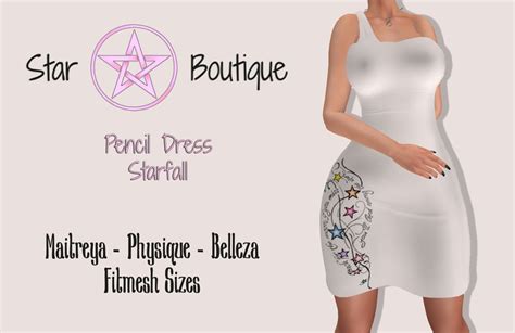 Second Life Marketplace Star Boutique Pencil Dress Starfall