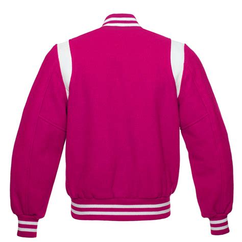 Letterman Baseball Collage School Varsity Jacket Hot Pink Skaf Impex