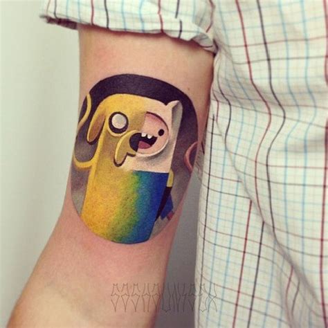 Finn And Jake Arm Portrait Tattoo Ink Adventure Time Tattoo Time