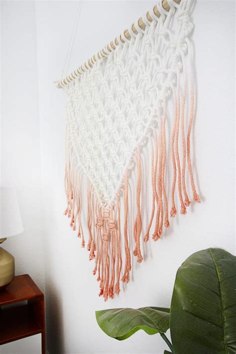 For a fun hip touch to your macrame wall hanger, consider adding a pop of color here and there. HACK The EASIEST DIY Macrame Wall Hanging Tutorial ...