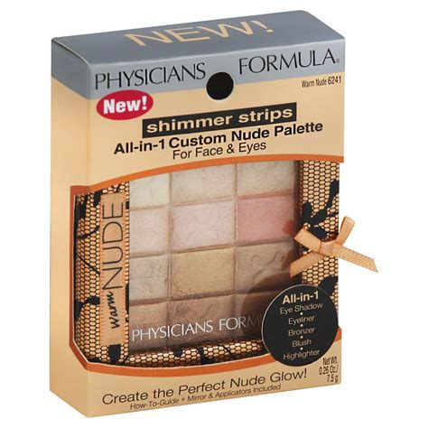 Physicians Formula Shimmer Strips Warm Nude Custom Nude Palette For