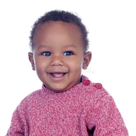 Adorable African Baby Smiling Stock Photo Image Of Looking Curious