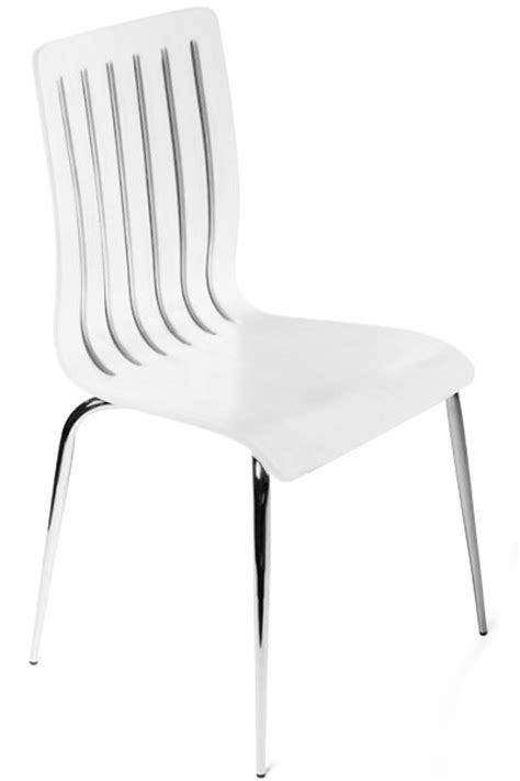 Der erstaunliche stuhl art wurde inspiriert von neusten trends. Designer Stuhl aus Holz und verchromtem Stahl, Weiß ...