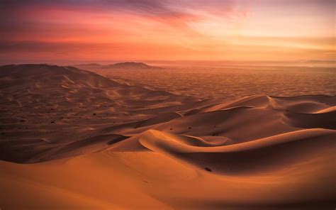 Landscape Nature Morocco Desert Dune Sunset Wallpaper Nature And