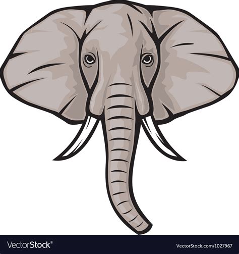 Elephant Head Royalty Free Vector Image Vectorstock