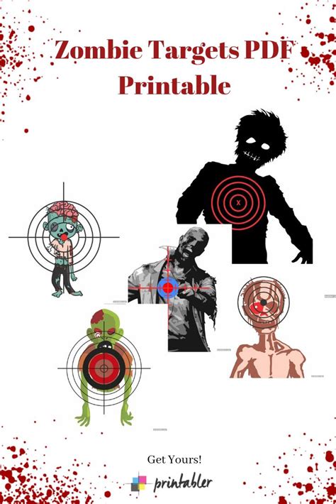 Zombie Targets Printable Printable World Holiday