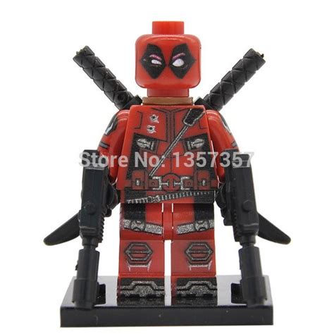 Custom Deadpool Minifig And 2 Guns Mini Figure Fits Lego From