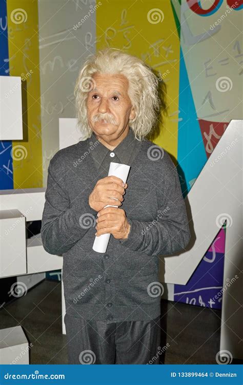 Wax Figure Of Albert Einstein Famous Physicist Editorial Stock Image