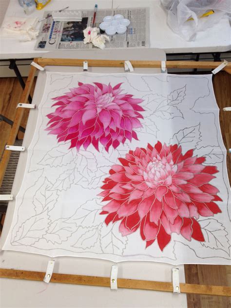 Learning To Paint On Silkfun Saree Painting Silk Scarf Painting