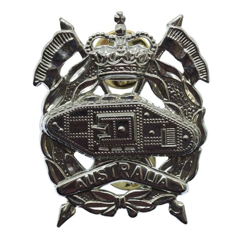 Royal Australian Armoured Corps Hat Badge Queens Crown