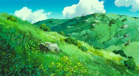 Studio Ghibli Ancient Landscapes Of Forest And Rock Princess
