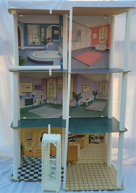 Vintage Barbie Townhouse Playset 7825 Doll House 1980s Not Complete