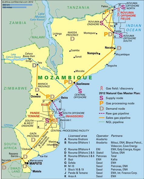 Mozambique Oil Map