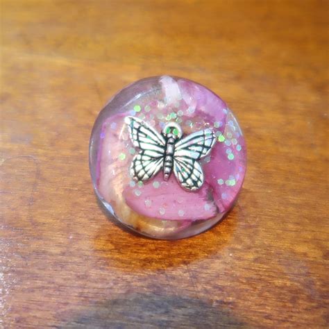 Pink Rose Butterfly Pin · Annalisas Library · Online Store Powered By