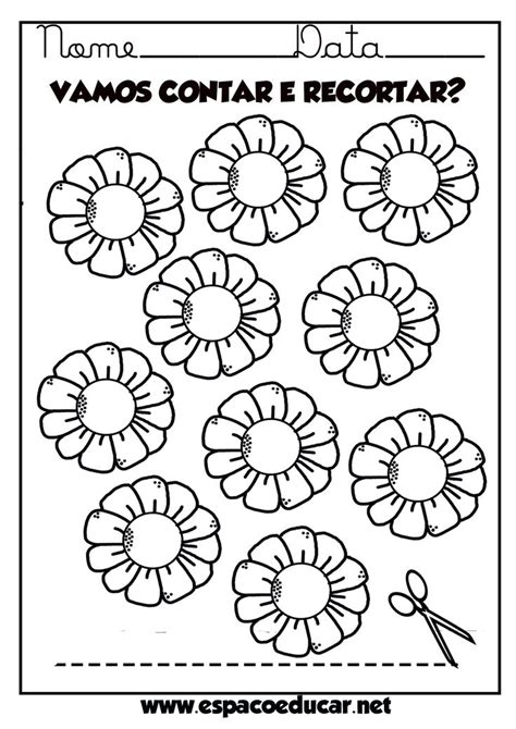 Atividade Para Educação Infantil Vamos Recortar As Flores E Colar Nos