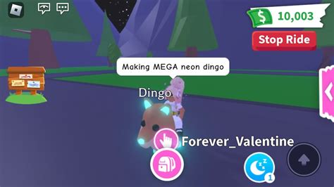 Makingand Trading Mega Neon Dingo In Adopt Me Youtube