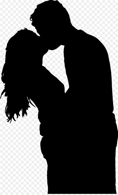 Kiss Silhouette Couple Clip Art Kiss Png Download 8042268 Free