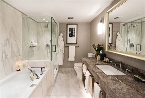 Beautiful Marble Bathrooms Refresh Diamond Level Guest Rooms Magnolia Hotel And Spa Victoria Bc