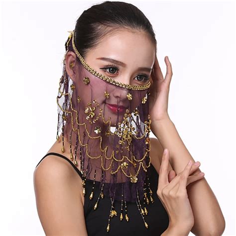 P23 Accessories Selling Indian Belly Dance Knitted Face Veils Ndian